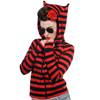 Banned - Striped Vest met capuchon - Zwart/Rood Product image